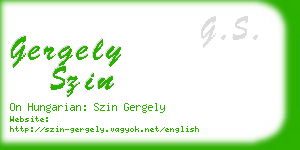 gergely szin business card